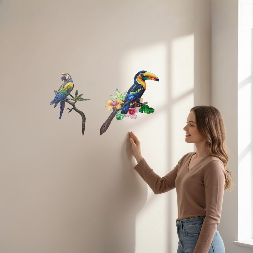 Colorful Bird Garden Stakes