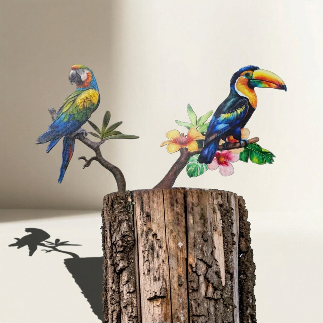Colorful Bird Garden Stakes